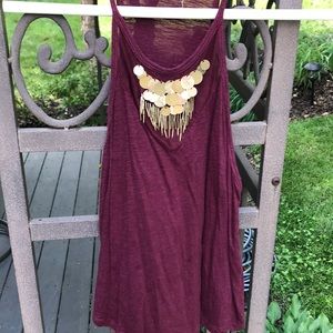 tank with beaded detailing